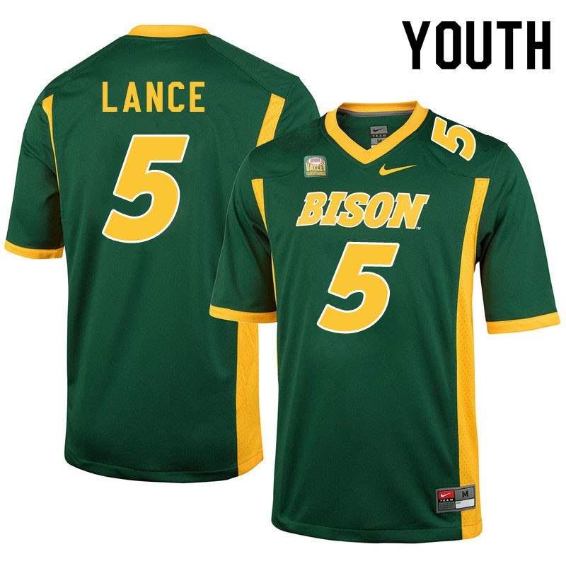 Youth #5 Trey Lance North Dakota State Bison College Football Jerseys Sale-Green